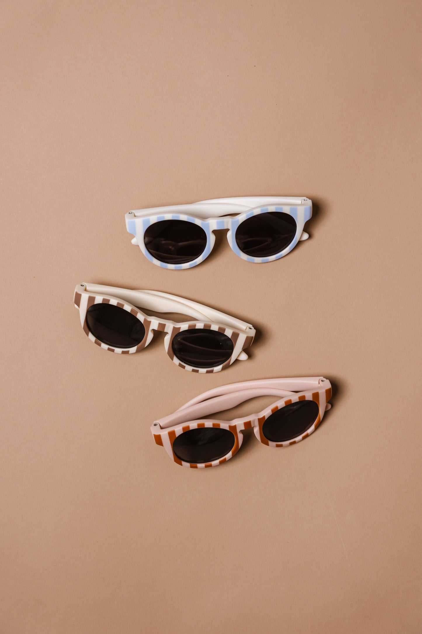 Zonnebril | Retro | Taupe stripe