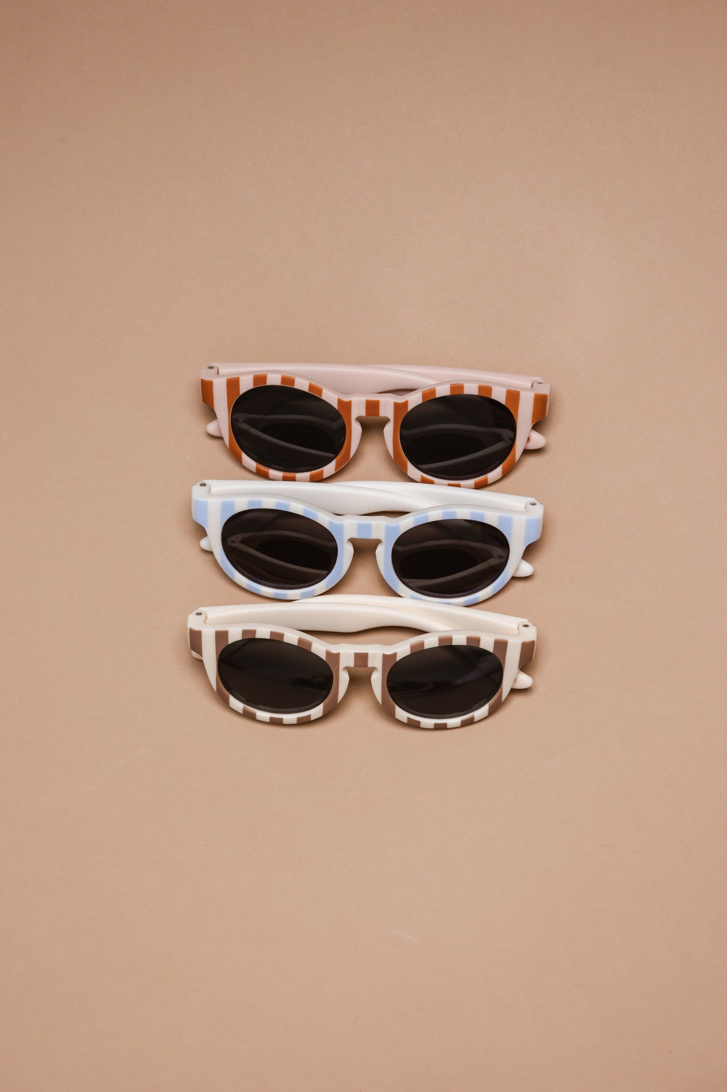 Zonnebril | Retro | Taupe stripe