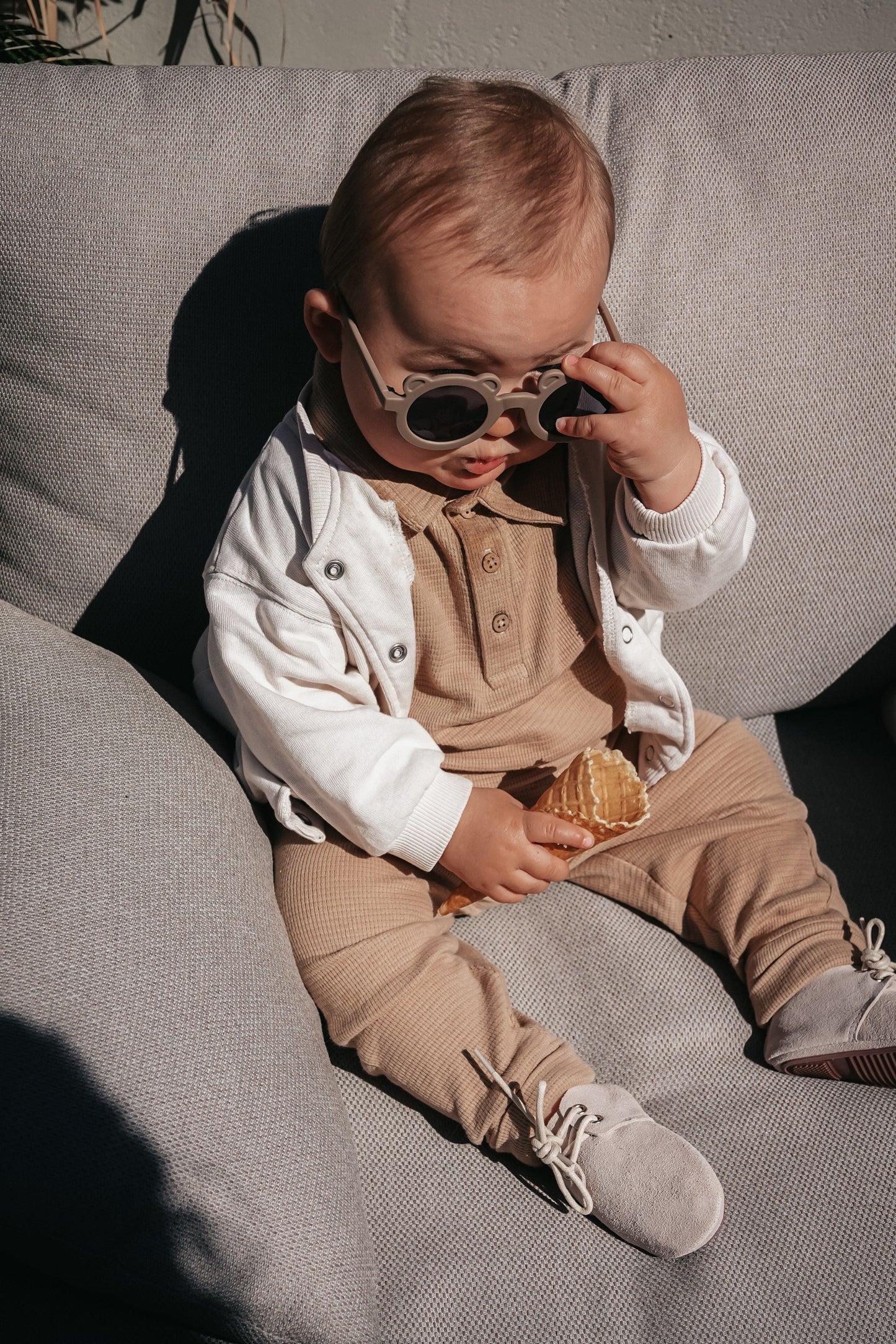 Nova | Babyboots | Ecru suede