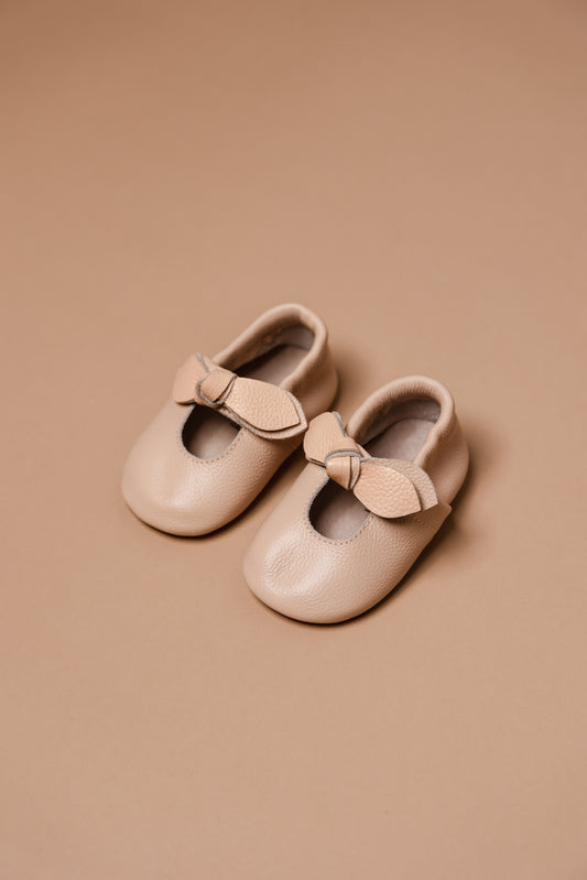 Lilly | Babyshoes | Beige leather