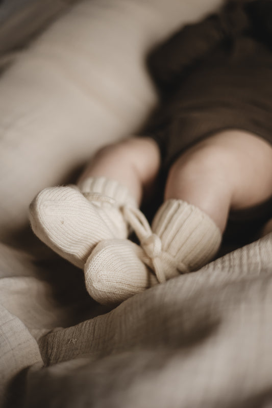 Merinowollen slofjes | Off White