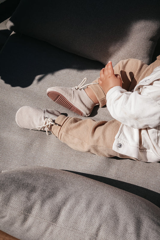 Nova | Babyboots | Ecru suede