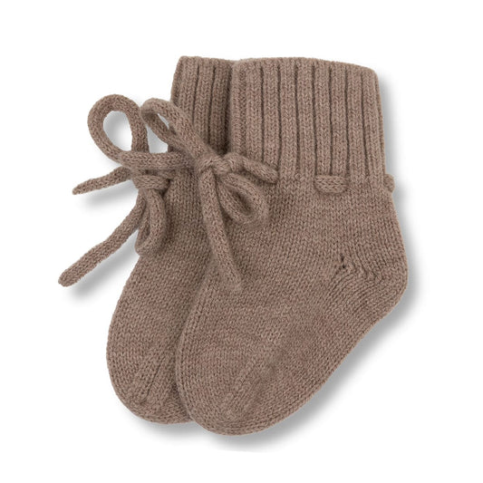 Merinowollen slofjes | Light Brown