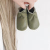 Babyslofje - Effen - Baby Dutch - Olijfgroen - Schoentje 